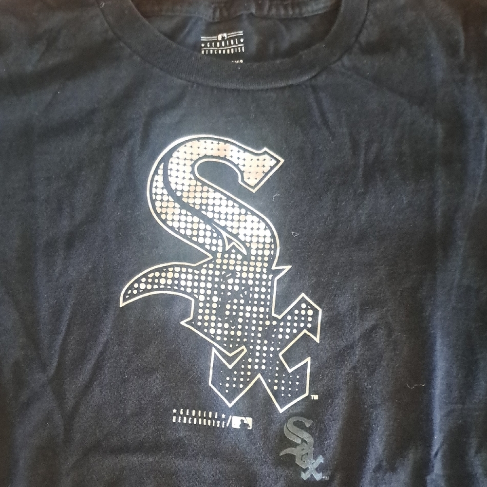 Black T-Shirt with Silver Graphic